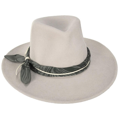 Bigalli | Rain Forest Wool Felt Fedora Hat | 131444 | lead | CREAM