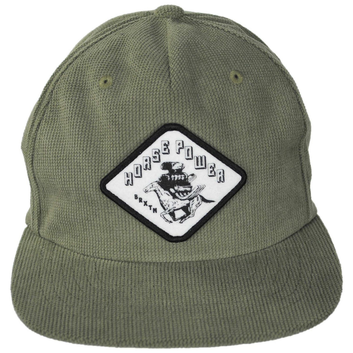 BRIXTON HATS | Horsepower Snapback Baseball Cap | 201731 | front | OLIVE SURPLUS
