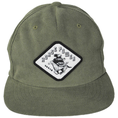 BRIXTON HATS | Horsepower Snapback Baseball Cap | 201731 | front | OLIVE SURPLUS