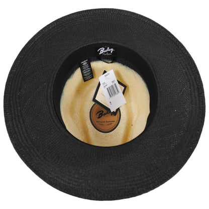 Bailey 1922 | Rask Gradient Panama Straw Fedora Hat | 127760 | under | BLACK