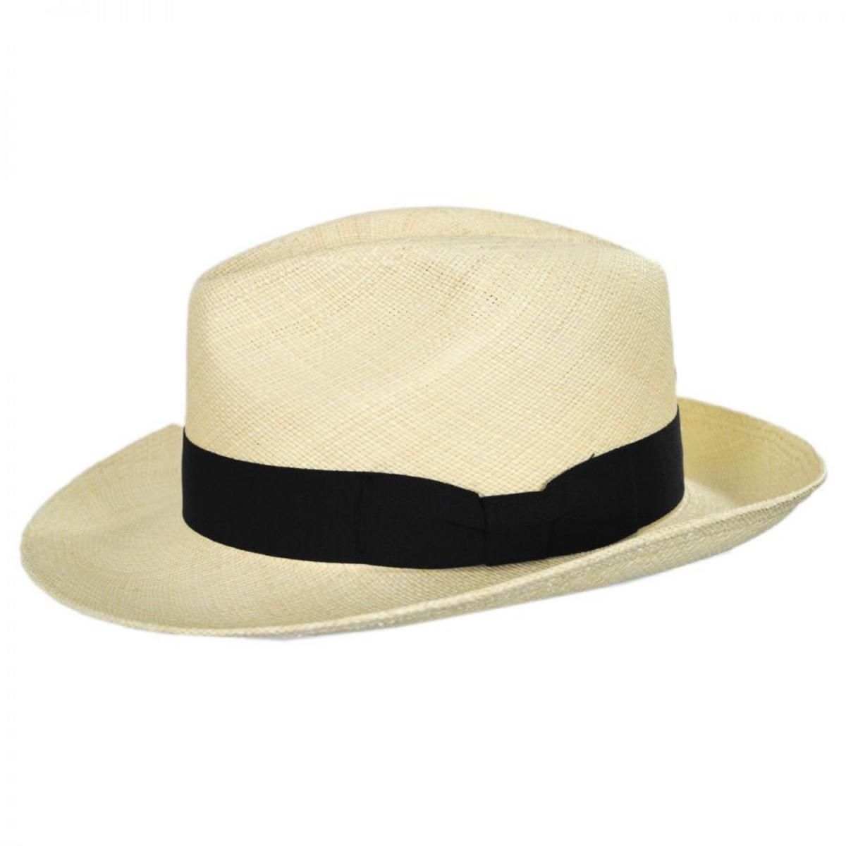 Bigalli | Classic Panama Straw Fedora Hat | 129200 | profile | NATURAL