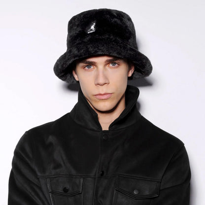 Kangol | Faux Fur Bucket Hat | 185769 | lsmone | SOLID BLACK
