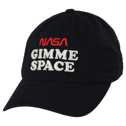 NASA | NASA Gimme Space Cotton Strapback Baseball Cap Dad Hat | 210371 | lead | BLACK