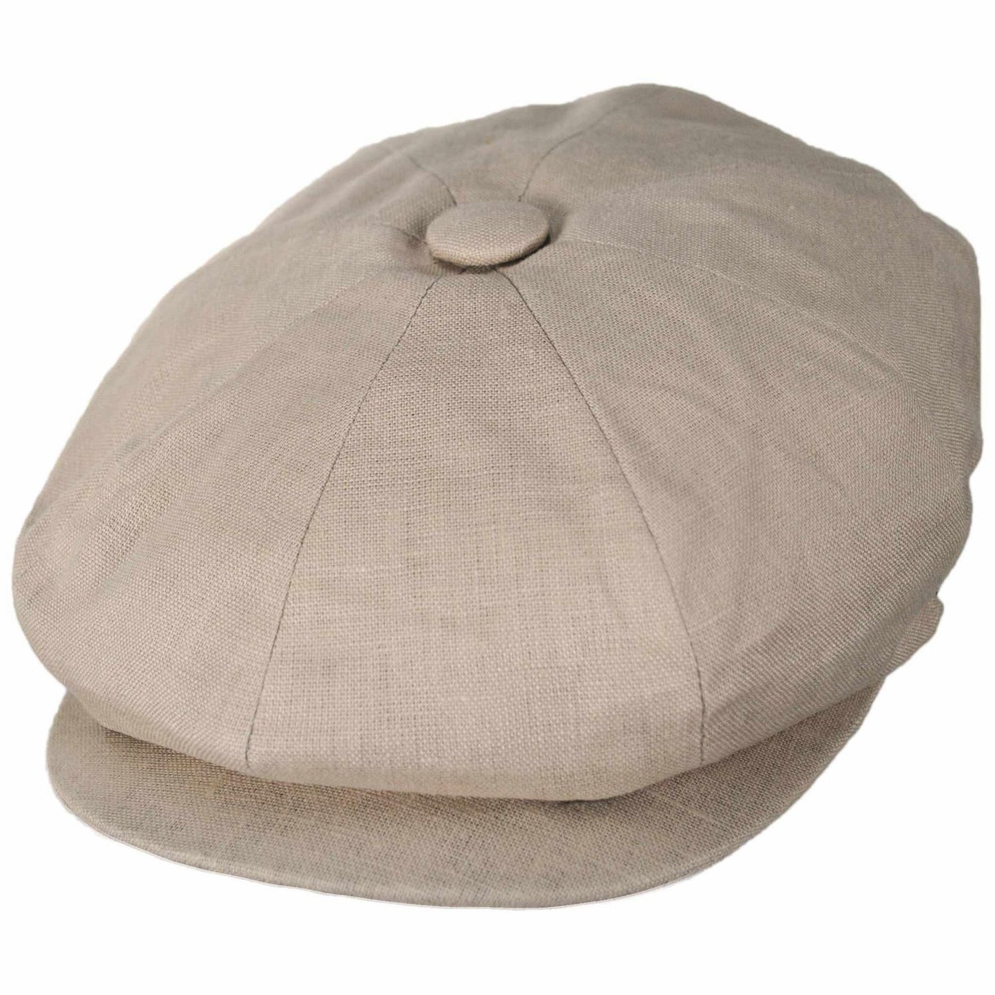 Jaxon Hats | Linen and Cotton Newsboy Cap | 167774 | lead | NATURAL