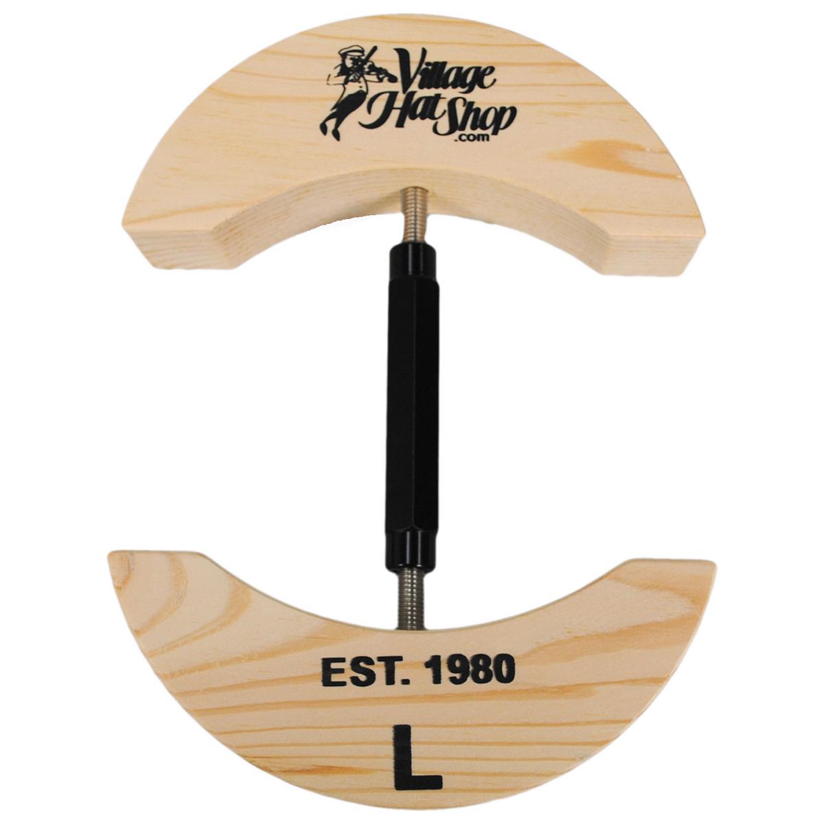 Village Hat Shop | Wooden Hat Jack Stretcher | 603305 | top | NATURAL
