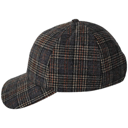 Kangol | Plaid Earflaps Strapback Baseball Cap | 201196 | profile | GREY MULTI