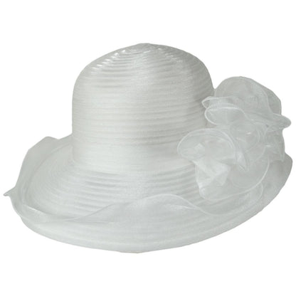 San Diego Hat Company | Organza Mesh Lampshade Dress Hat | 121050 | lead | WHITE