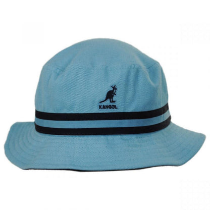 Kangol | Stripe Lahinch Cotton Bucket Hat | 185718 | front | LIGHT BLUE