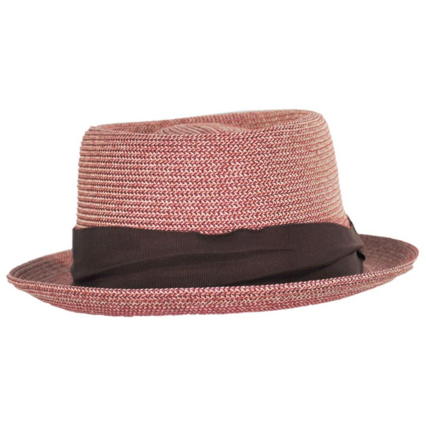 Bailey 1922 | Waits Sewn Braid Straw Pork Pie Hat | 127798 | front | CHILI PEPPER