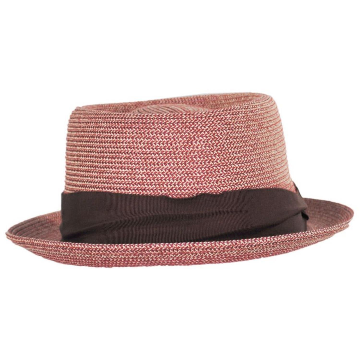 Bailey 1922 | Waits Sewn Braid Straw Pork Pie Hat | 127798 | front | CHILI PEPPER