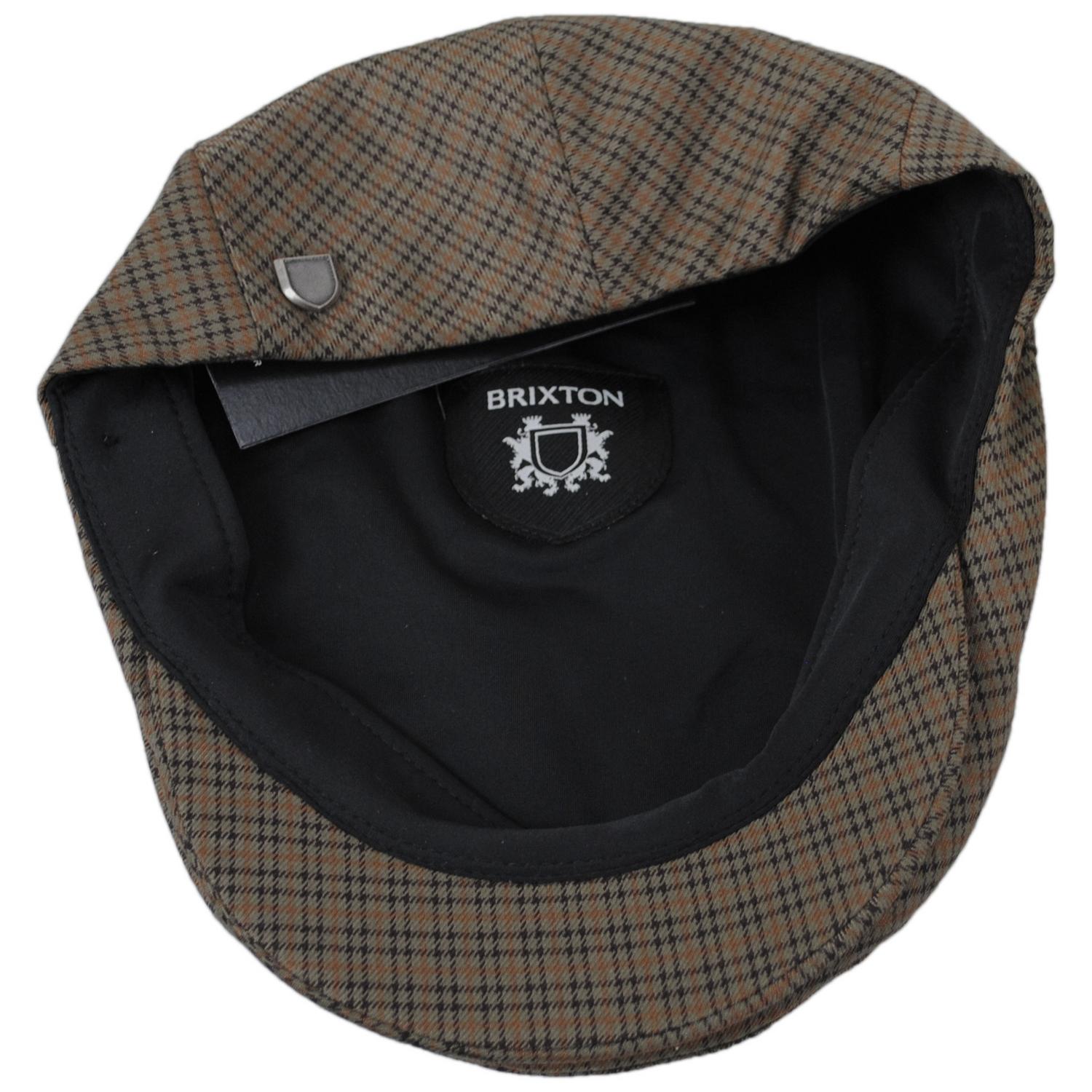 BRIXTON HATS | Hooligan Lightweight Plaid Ivy Cap | 161559 | under | GREY/BROWN/GOLD