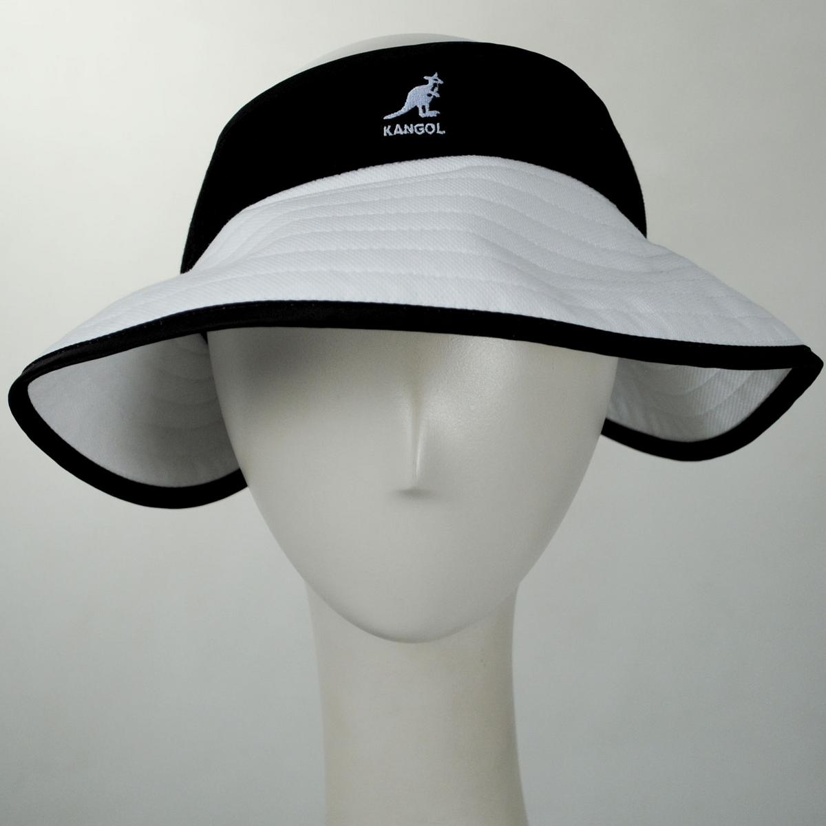 Kangol | Golf Sun Visor | 195606 | front | BLACK/WHITE