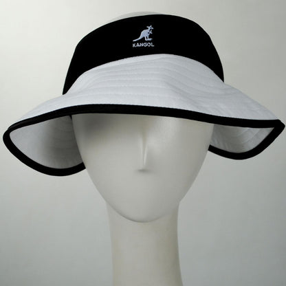 Kangol | Golf Sun Visor | 195606 | front | BLACK/WHITE