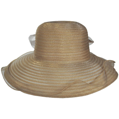 Iridescent Milan Organza Downbrim Hat