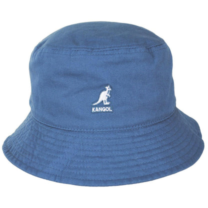 Kangol | Washed Cotton Bucket Hat - Spring Collection | 185701SS | front | DENIM BLUE