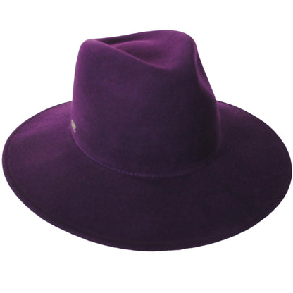 Betmar | Katie Wool Felt Safari Fedora Hat | 123175 | lead | PLUM