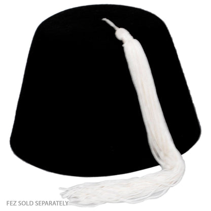 Village Hat Shop | Fez Tassel | 602310 | front | WHITE
