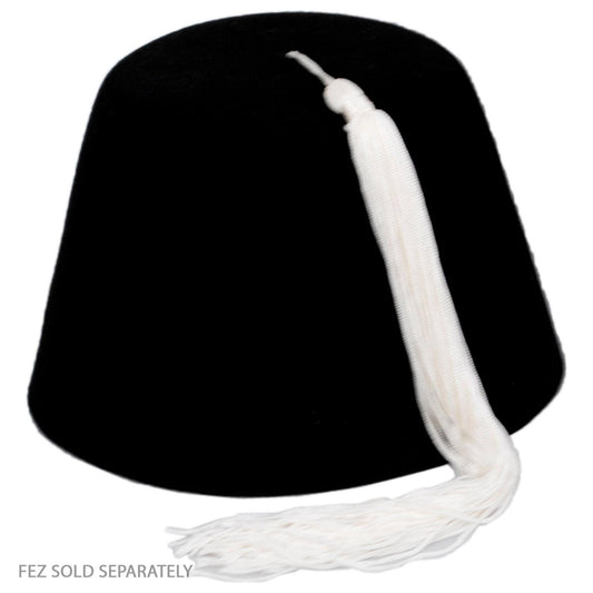 Village Hat Shop | Fez Tassel | 602310 | front | WHITE