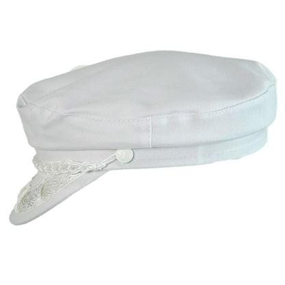Aegean | Cotton Greek Fisherman Cap | 180005 | profile | WHITE