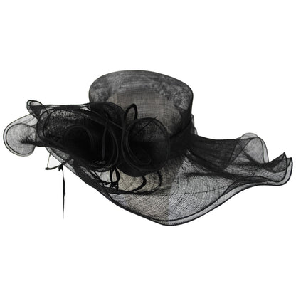 Something Special | Sahara Sinamay Straw Spectator Dress Hat | 121319 | lead | BLACK