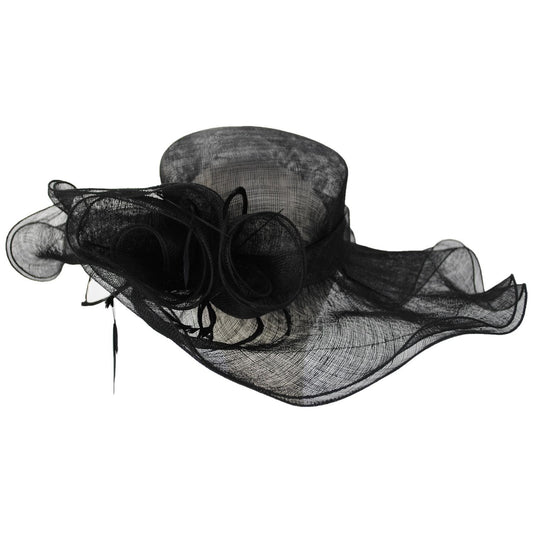 Something Special | Sahara Sinamay Straw Spectator Dress Hat | 121319 | lead | BLACK