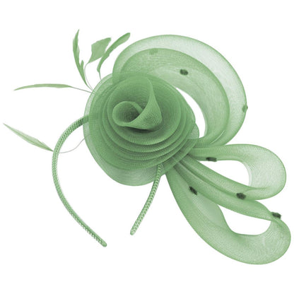 Kathy Jeanne | Pluma Horsehair Mesh Fascinator Hat | 122438 | lead | OLIVE