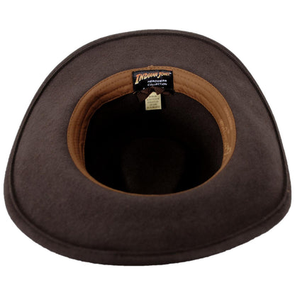 Indiana Jones | Officially Licensed Wool Felt Outback Hat | 130449 | under | BROWN