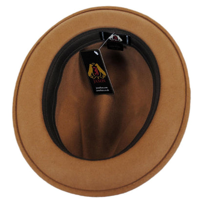 Wholesale Blues Crushable Wool Felt Trilby Fedora Hat B2B Pre-Pack