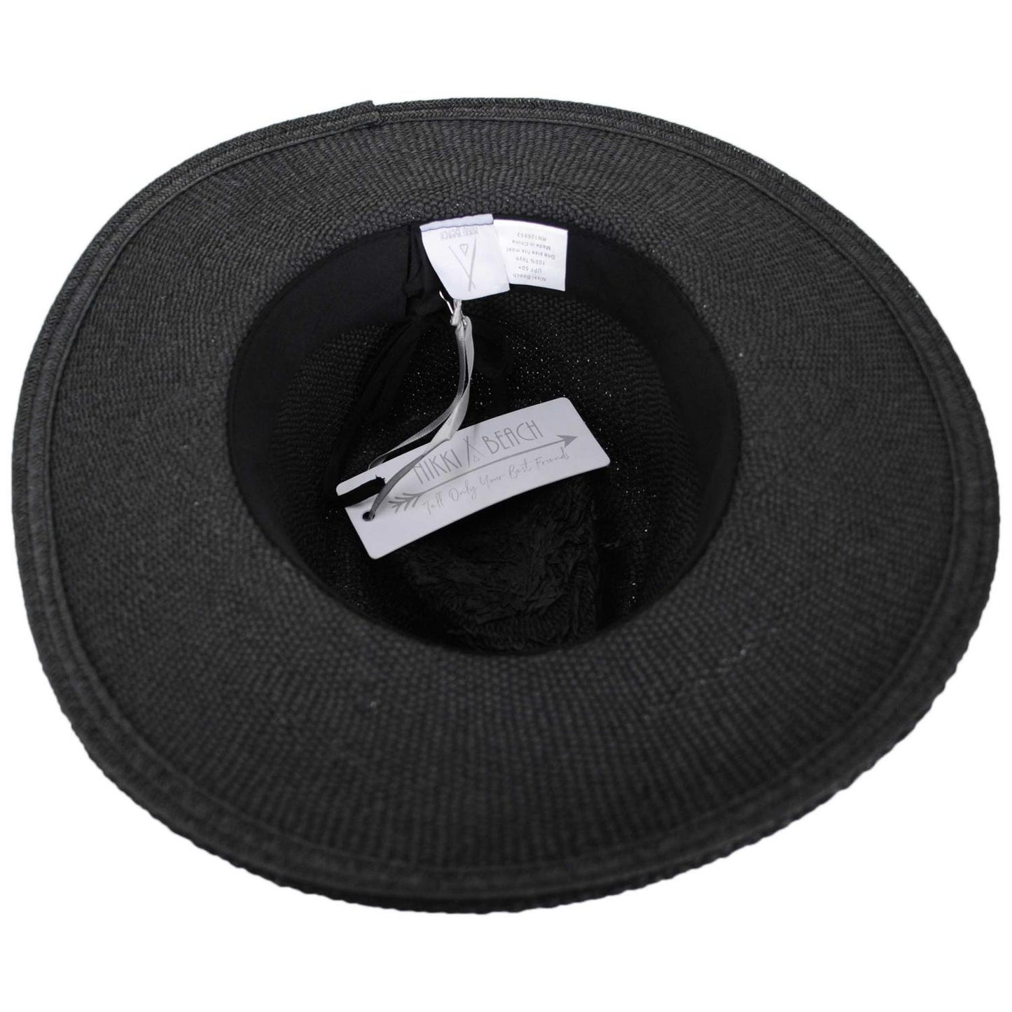 NIKKI BEACH | Jane Toyo Straw Fedora Hat | 102654 | under | BLACK