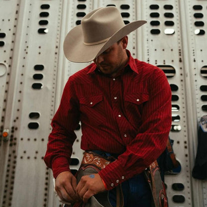 Seager | Longhorn Wool Felt Western Hat | 136404 | lsmone | STONE