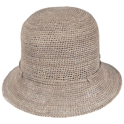 Helen Kaminski | Villa 6 Raffia Straw Cloche Hat | 120836 | front | ECLIPSE MELANGE