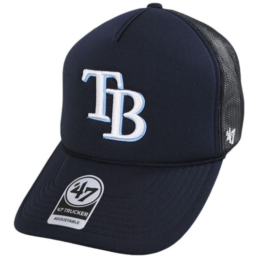 47 Brand | Tampa Bay Rays MLB Foam Mesh Trucker Snapback Baseball Cap | 203276 | lead | NAVY