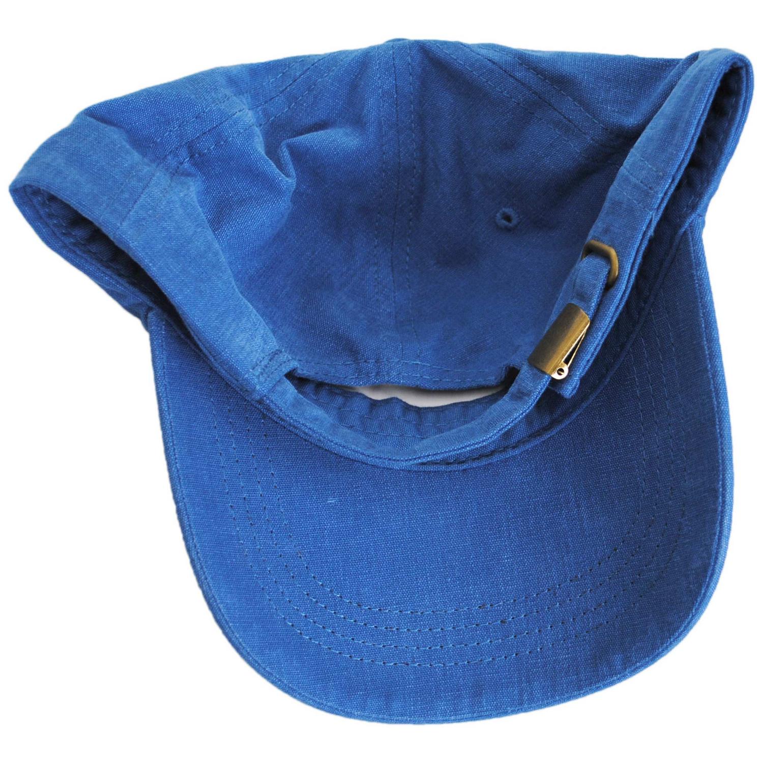 Dorfman Pacific | Washed Cotton Baseball Cap Dad Hat | 200188 | under | BLUE