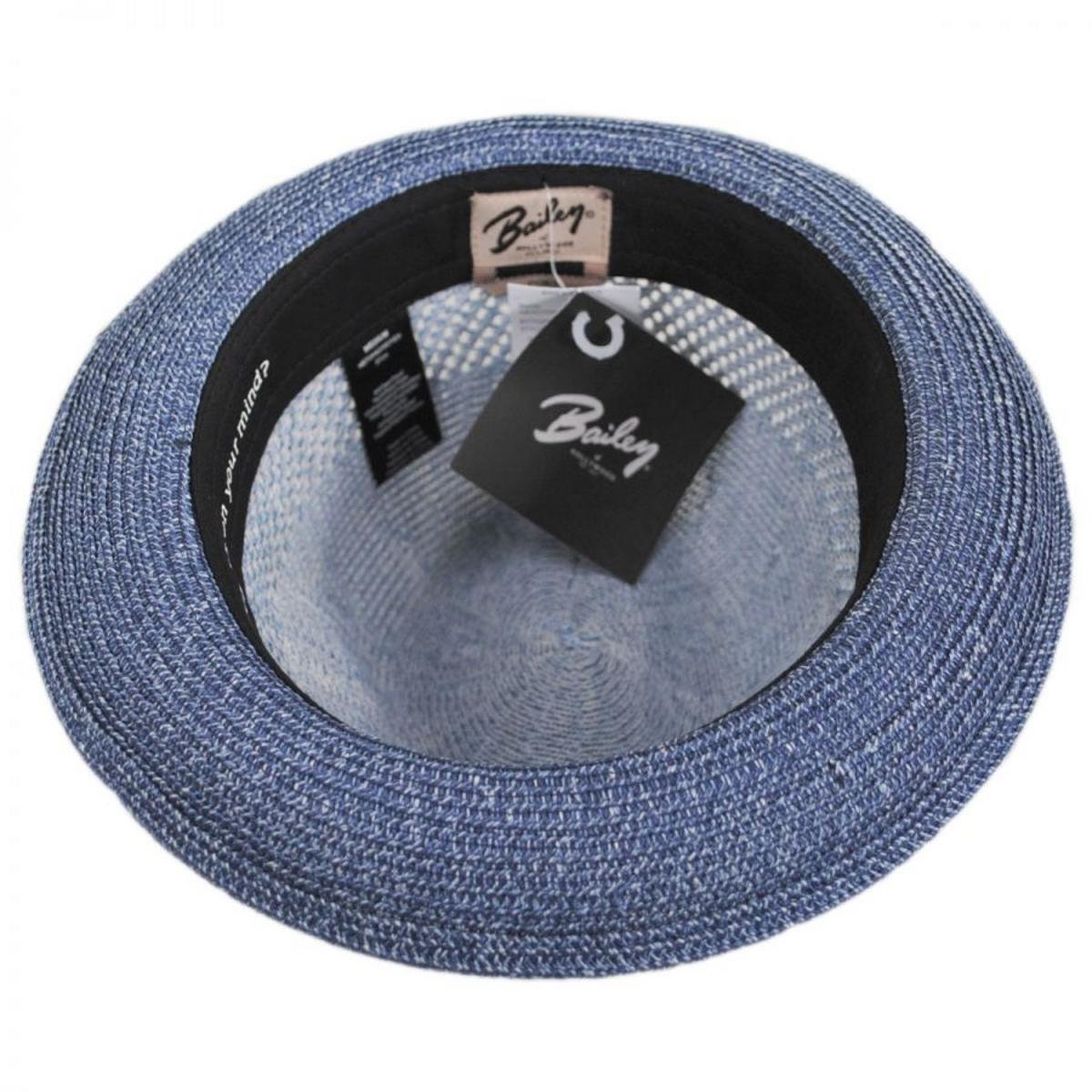 Bailey 1922 | Berle Toyo Straw Blend Fedora Hat | 127856 | under | NAVY HEATHER