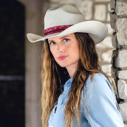 Bigalli | Manaba Panama Straw Western Hat | 129254 | lsfone | WHITE