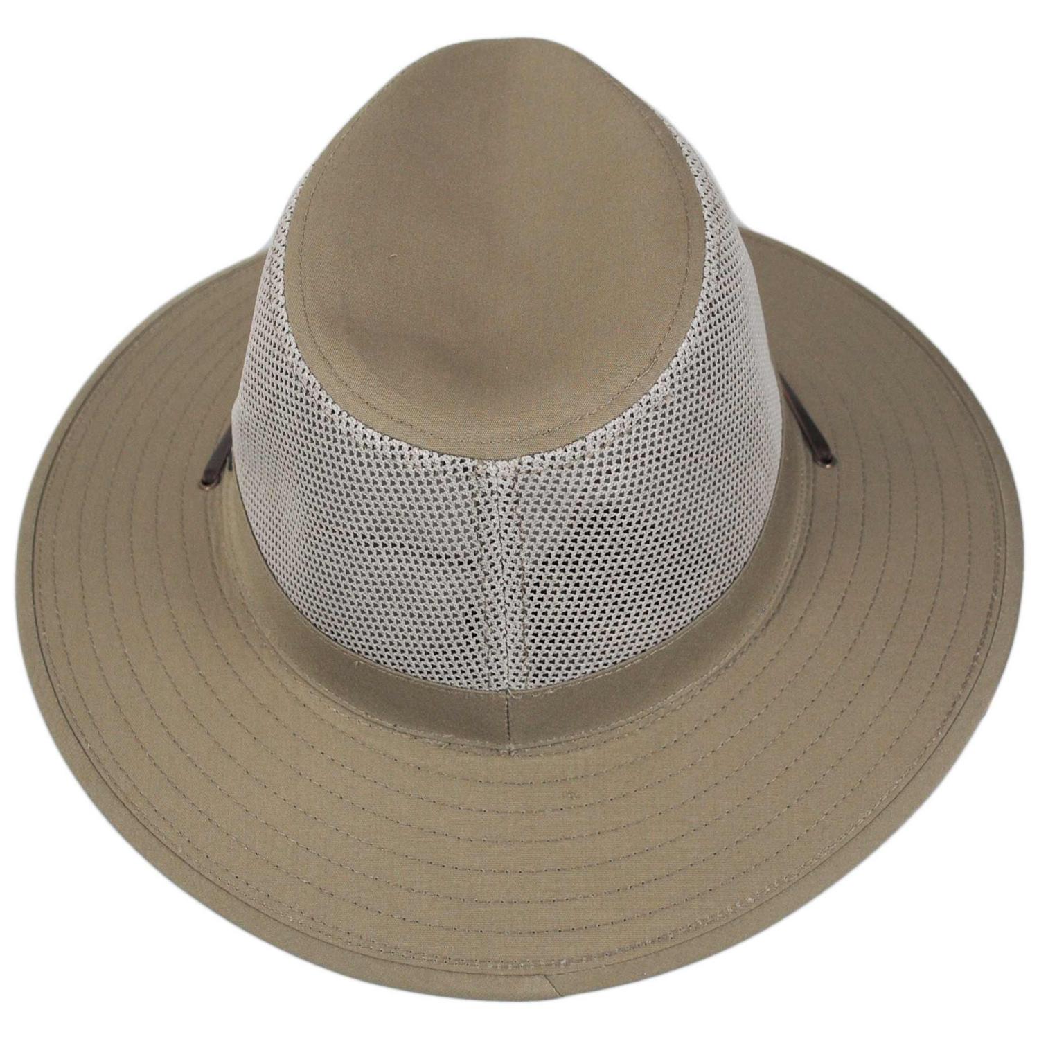 Jaxon Hats | Mesh Crown Aussie Hat | 147249 | top | KHAKI