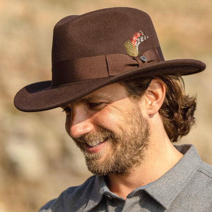 Jaxon Hats | Wholesale Ford Crushable Wool Felt Fedora Hat B2B Pre-Pack | B2B135004 | lsmone | BROWN