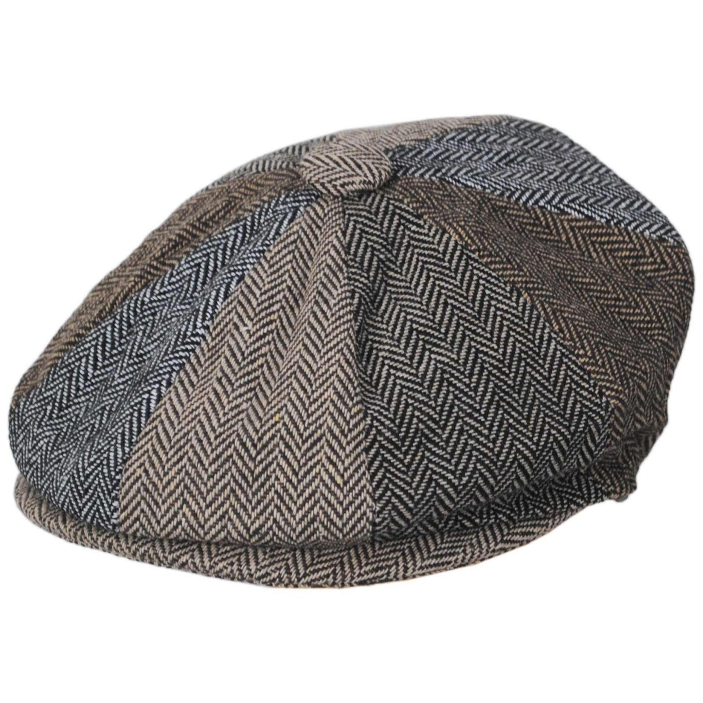 Jaxon Hats | Baby Herringbone Patchwork Wool Blend Newsboy Cap | 512107 | lead | MULTI