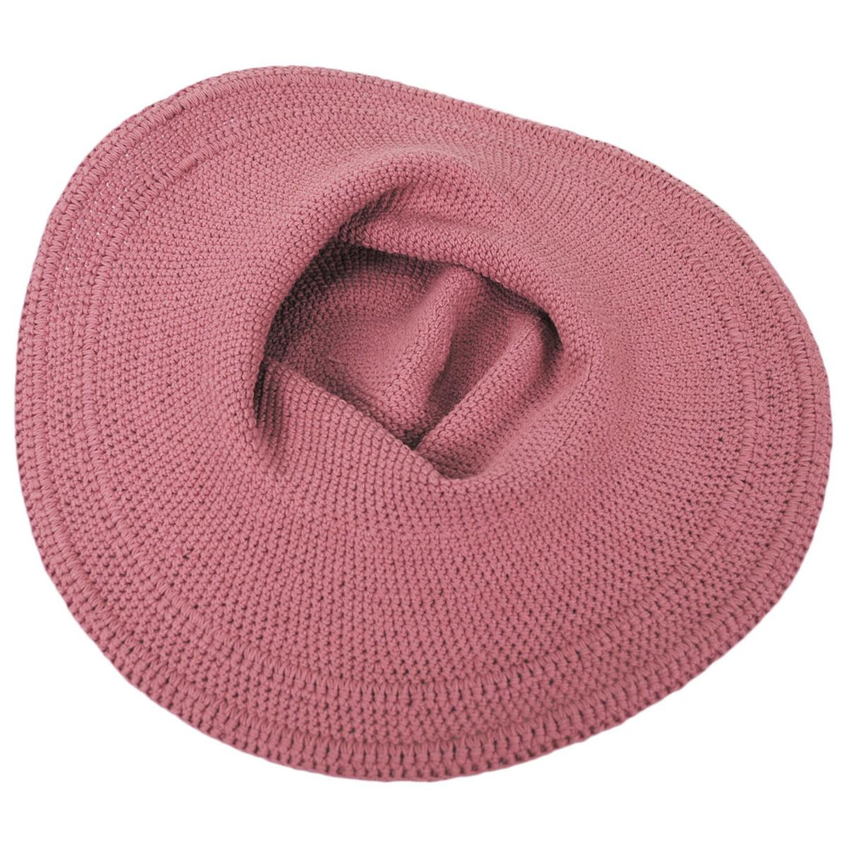 San Diego Hat Company | Bali Cotton Crochet Sun Hat  | 108934 | under | ROSE