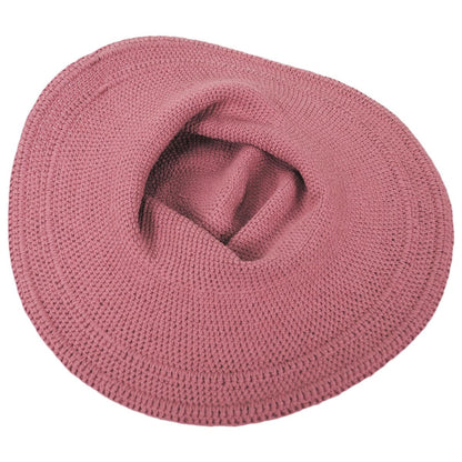 San Diego Hat Company | Bali Cotton Crochet Sun Hat  | 108934 | under | ROSE