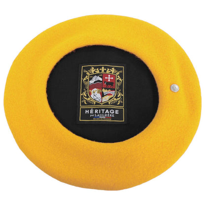 Heritage par Laulhere | Authentique Classic Wool Beret | 151058 | under | JAUNE