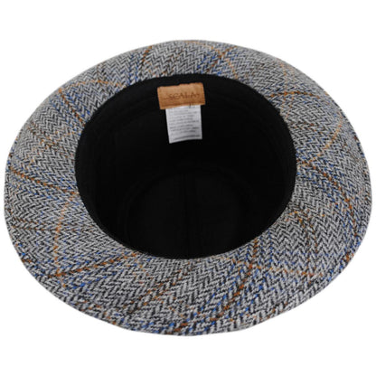 Scala | Barry Wool Blend Tweed Fedora Hat | 140170 | under | GREY