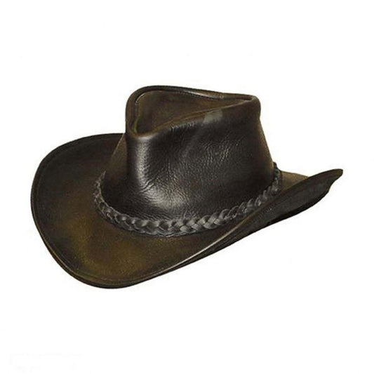 Henschel | Walker Raging Bull Leather Western Hat | 140378 | lead | BLACK