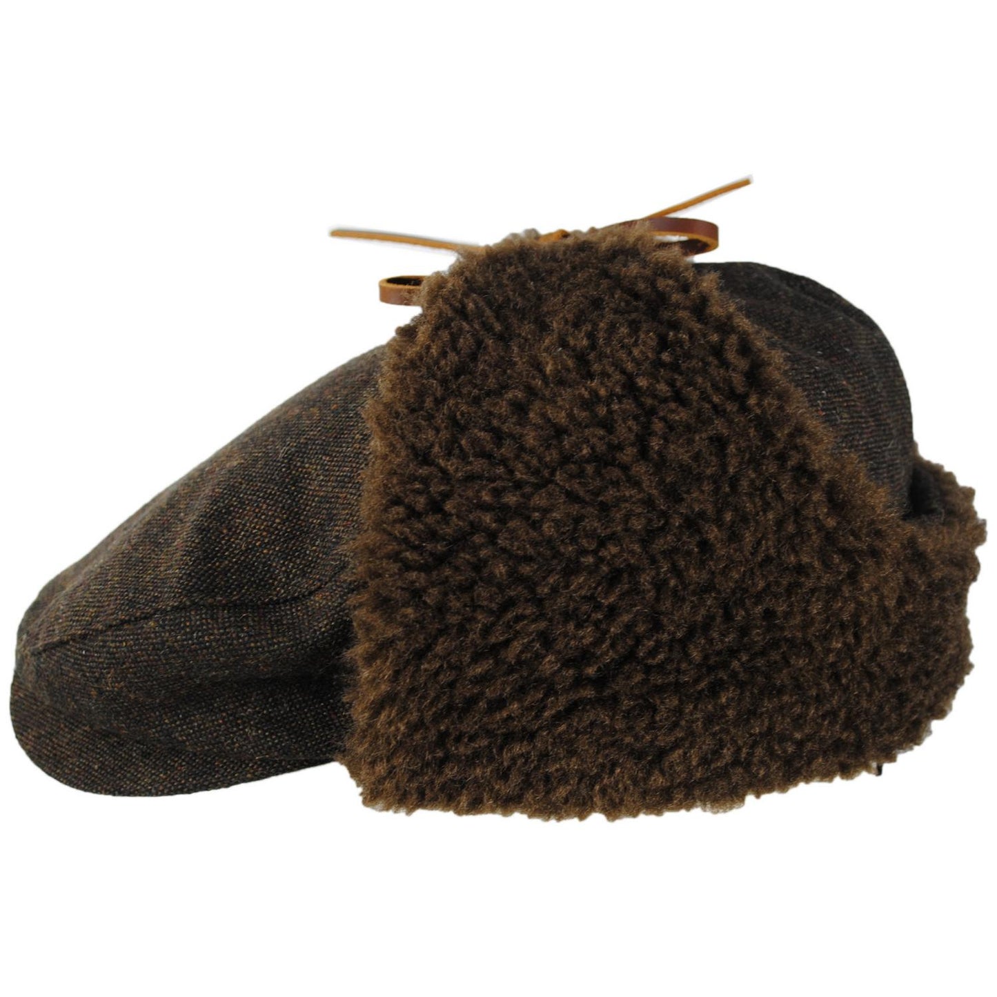 BRIXTON HATS | Barrel Tweed Earflap Ivy Cap | 161506 | profile | BROWN/BROWN TWEED