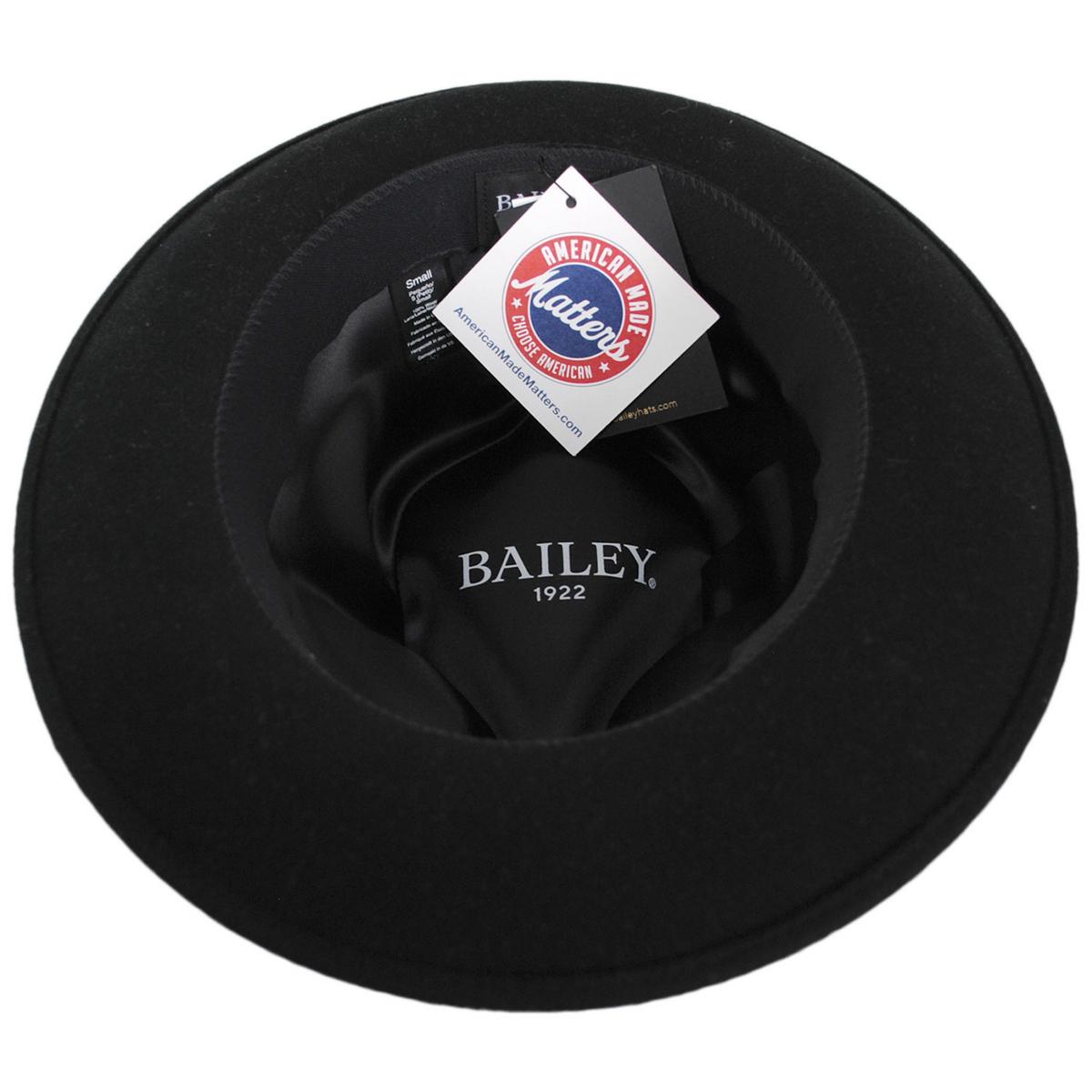Bailey 1922 | Appley Elite Velour Wool Felt Fedora Hat | 130398 | under | BLACK