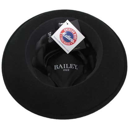 Bailey 1922 | Appley Elite Velour Wool Felt Fedora Hat | 130398 | under | BLACK