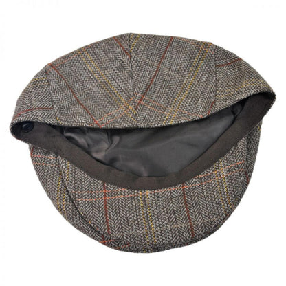 Jaxon Hats | Tweed Wool Blend Ivy Cap | 167752 | under | BROWN/GREY