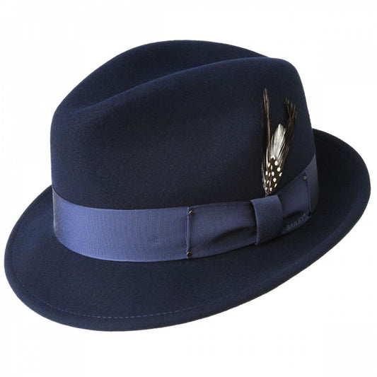Bailey 1922 | Tino Wool LiteFelt Trilby Fedora Hat | 130008 | lead | NAVY
