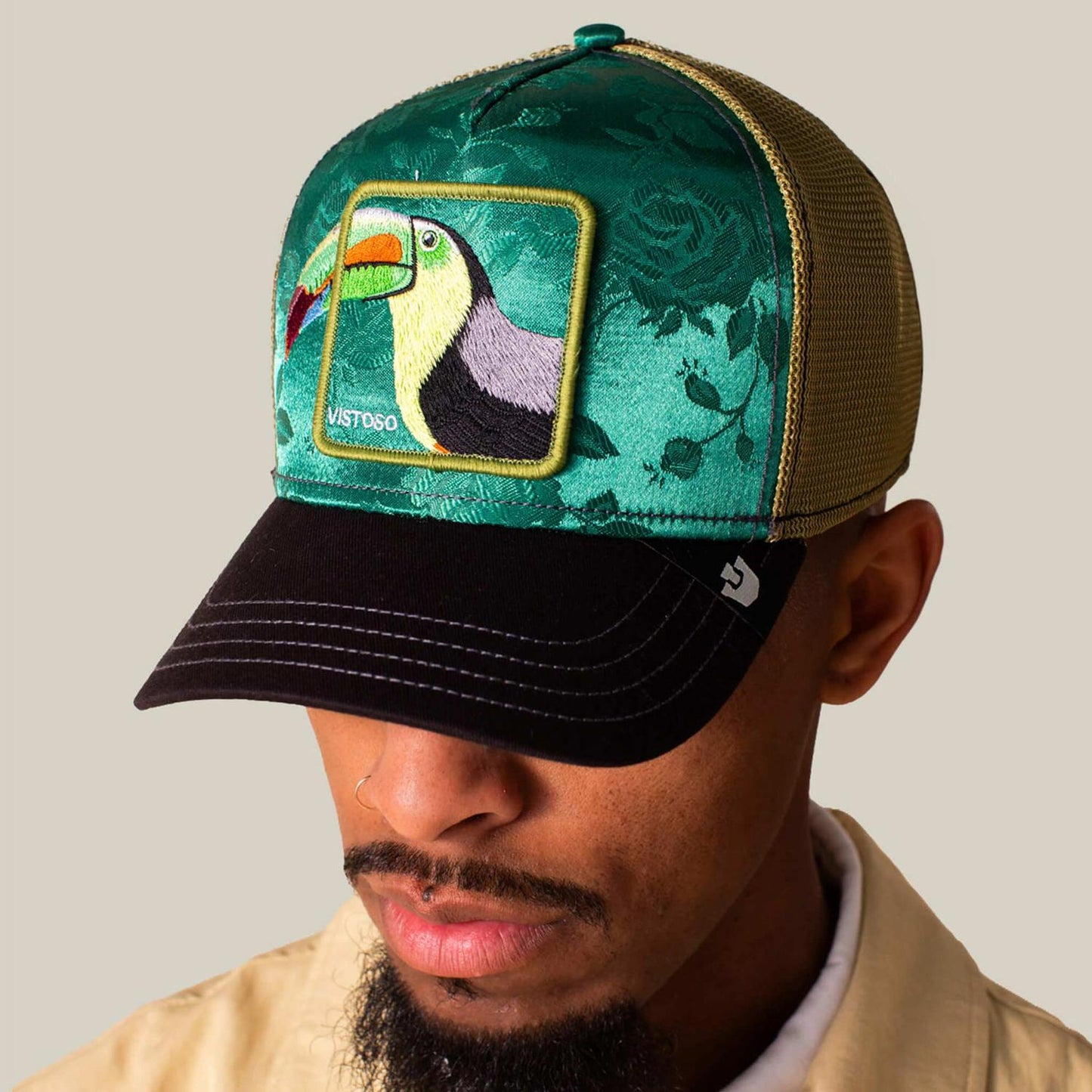 Goorin Bros | Belize Toucan Jacquard Mesh Trucker Snapback Baseball Cap | 200762 | lsmone | VOID