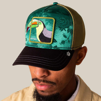 Goorin Bros | Belize Toucan Jacquard Mesh Trucker Snapback Baseball Cap | 200762 | lsmone | VOID
